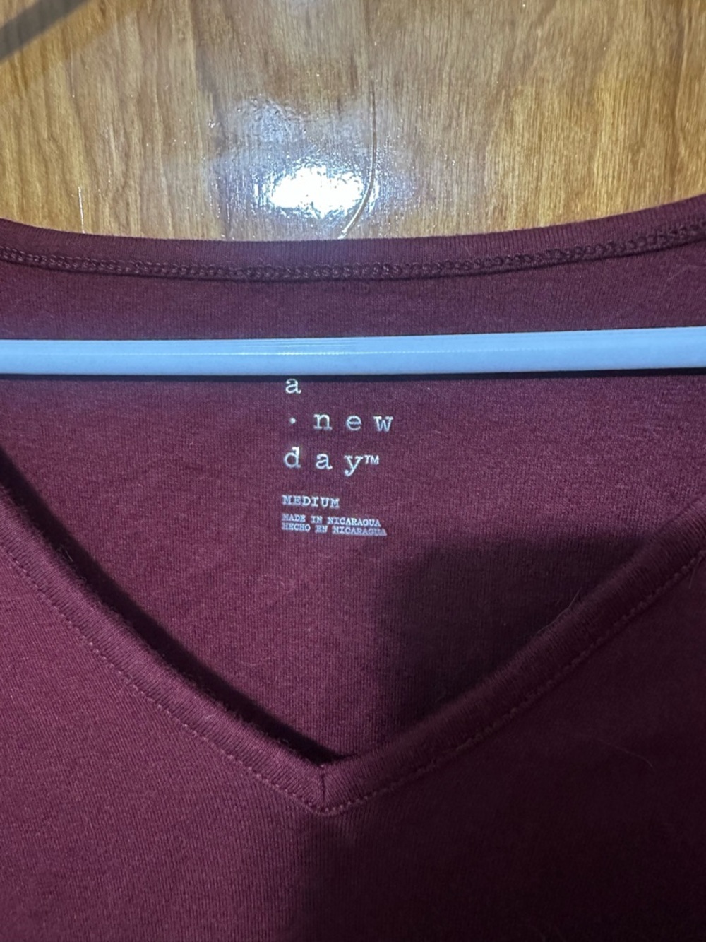 a new day Men's V-Neck Tee - Maroon